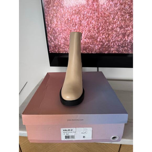 Lisa Vicky VALID-V Chunky Heel Ankle Boots | Size 7 NWT - Picture 2 of 8